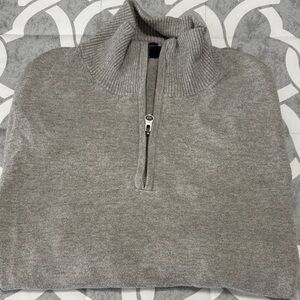 J. Crew Men's Zip-Up Sweater in Heather Gray